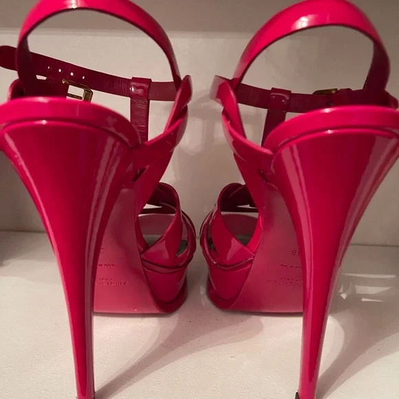 Saint Laurent got pink tribute heels - Picture 4 of 8